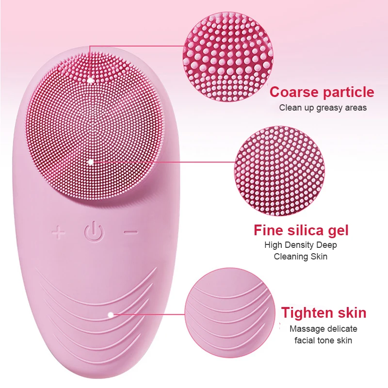 Электрический силиконовый Очищающая щетка для лица Соник вибрационный массаж