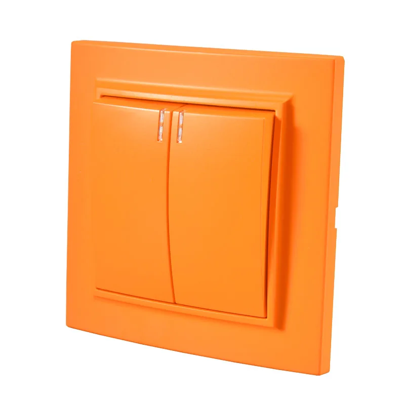 Светильник переключатель с двумя бантами индикатором Европейский настенный