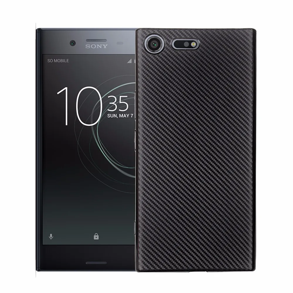Для sony Xperia XZ1 XZ Премиум чехол противоударный из углеродного волокна Ультратонкий Мягкий ТПУ чехол для телефона XZ1 compact slicone задняя крышка