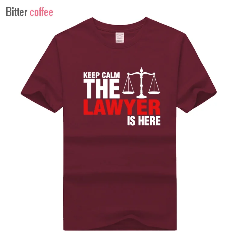 Keep Calm The Lawyer Is Here For Men Tee Shirt Casual Custom Short Sleeve Party Streetwear T Shirts Plus Size XS-3XL | Мужская одежда