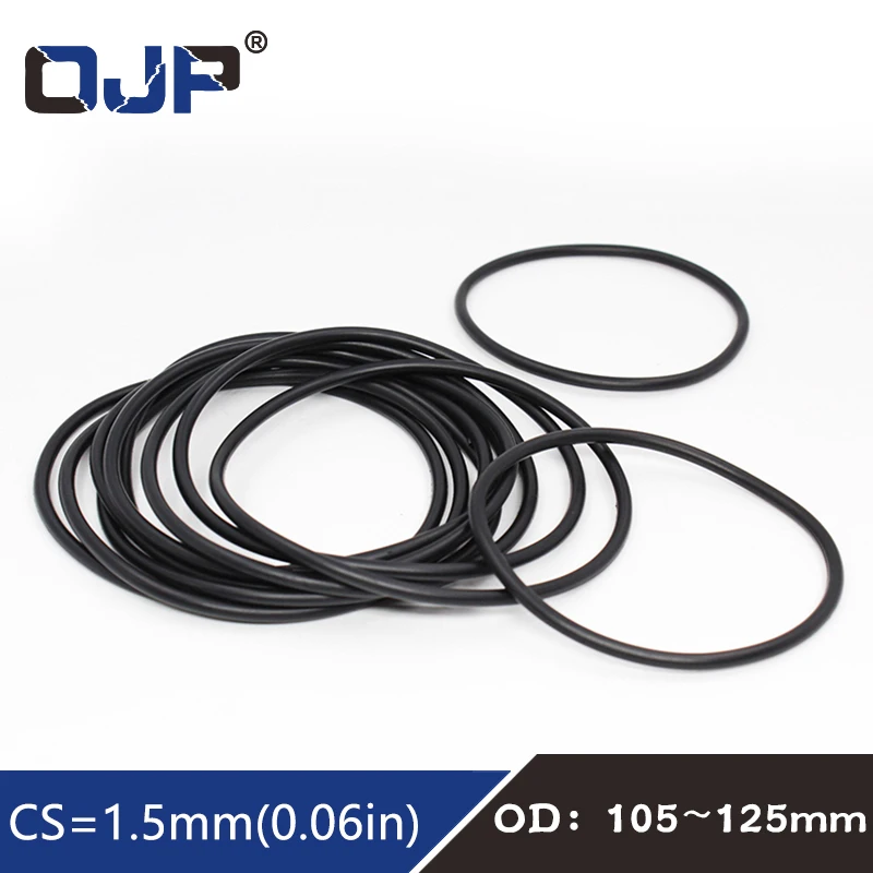 

1PC Rubber Ring NBR Sealing O Ring CS1.5mm OD105/125mm O-Ring Seal Gasket Nitrile Oring Oil Resistance Rings Washer