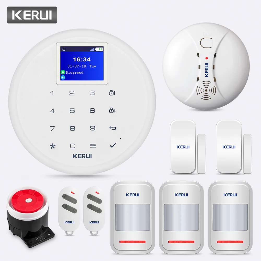 Домашняя сигнализация KERUI G17 GSM безопасности 1 7 дюймов TFT сенсорный экран система с