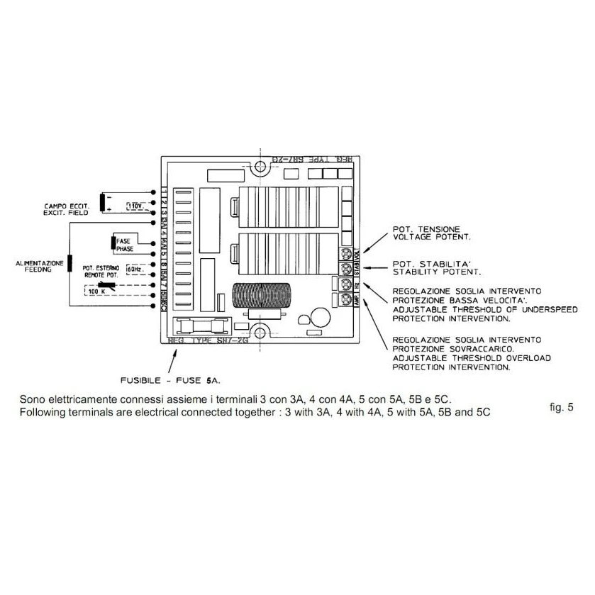 AVR SR7 автоматический регулятор напряжения для генераторной установки генератора