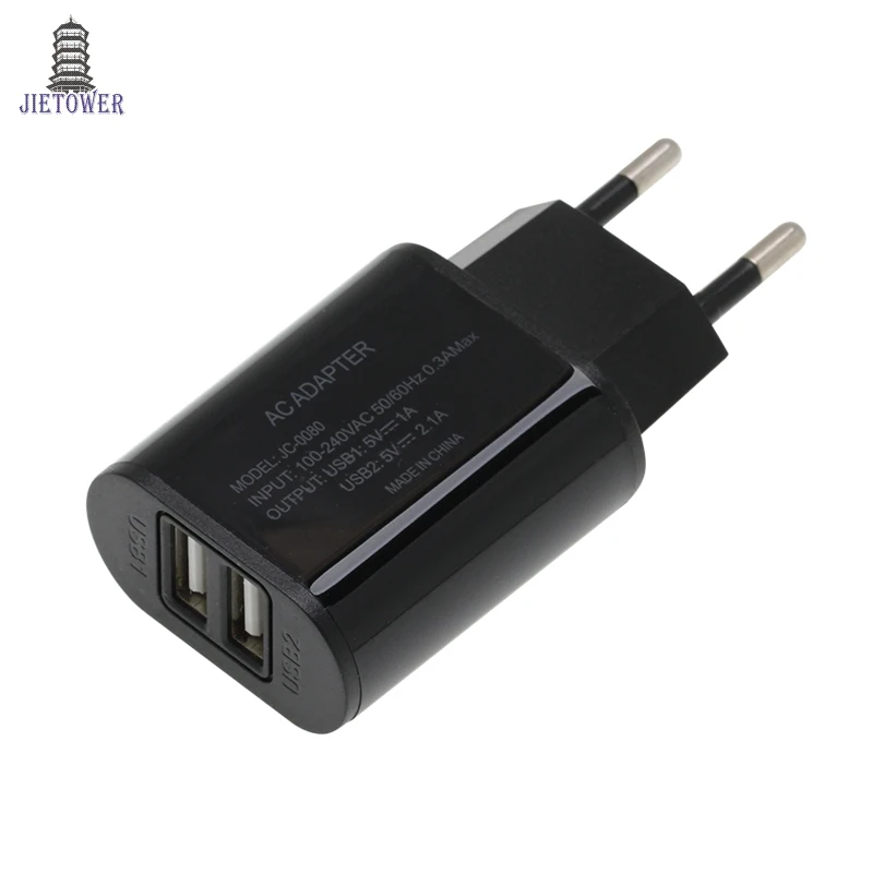 50 шт./лот настенное зарядное устройство для путешествий 2USB EU/US штепсельная вилка