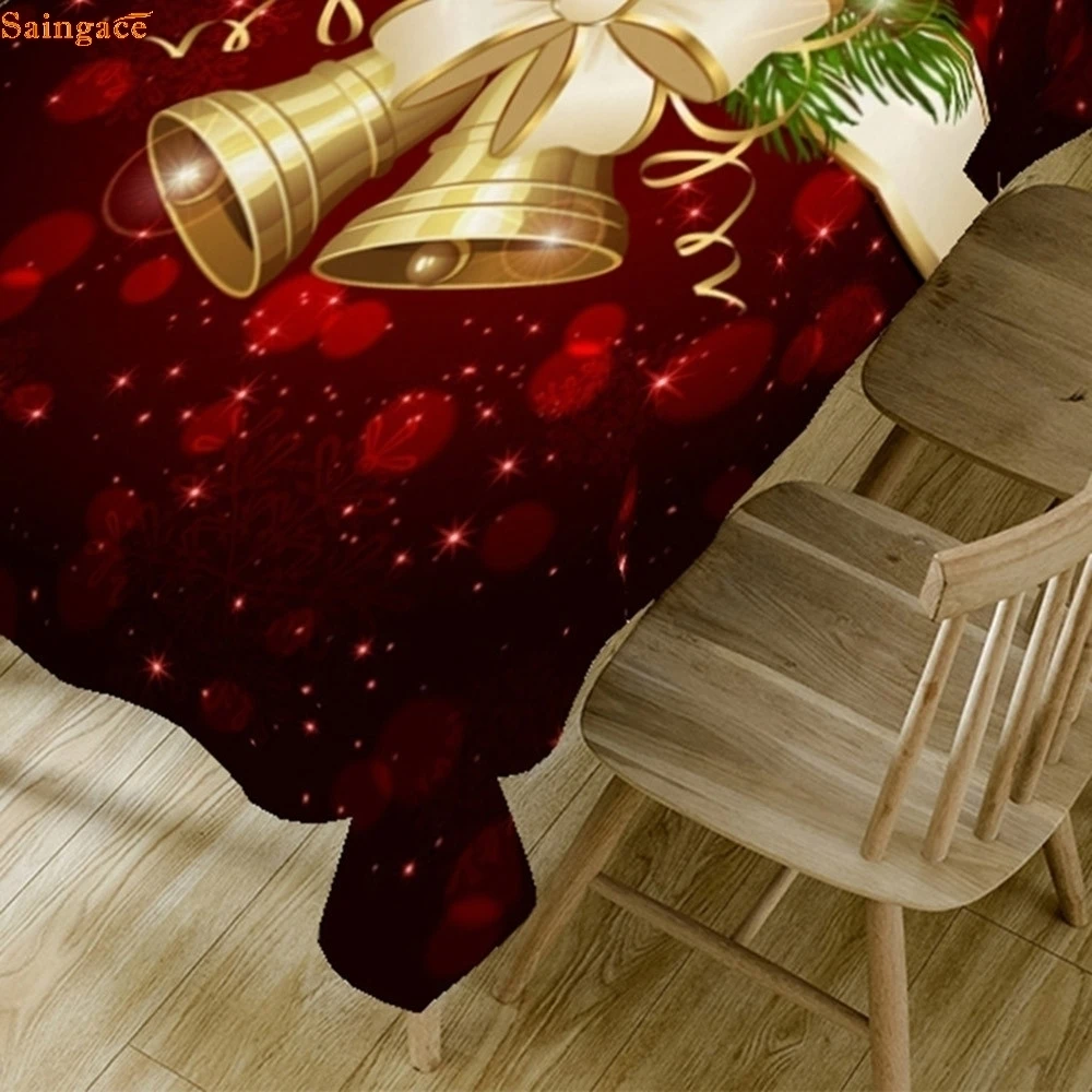 Saingace, Рождественская скатерть, пылезащитная скатерть для стола X-mas, ужин на День Благодарения, 3D скатерть, домашний, вечерние, Декор, OEM N 08