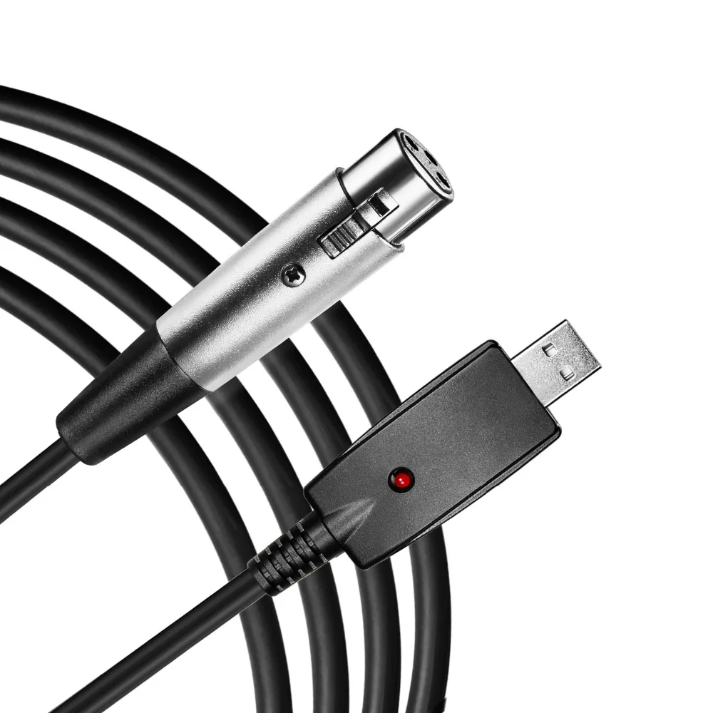 Neewer USB папа на 3 контактный XLR Женский микрофонный конвертер Кабель Студия аудио