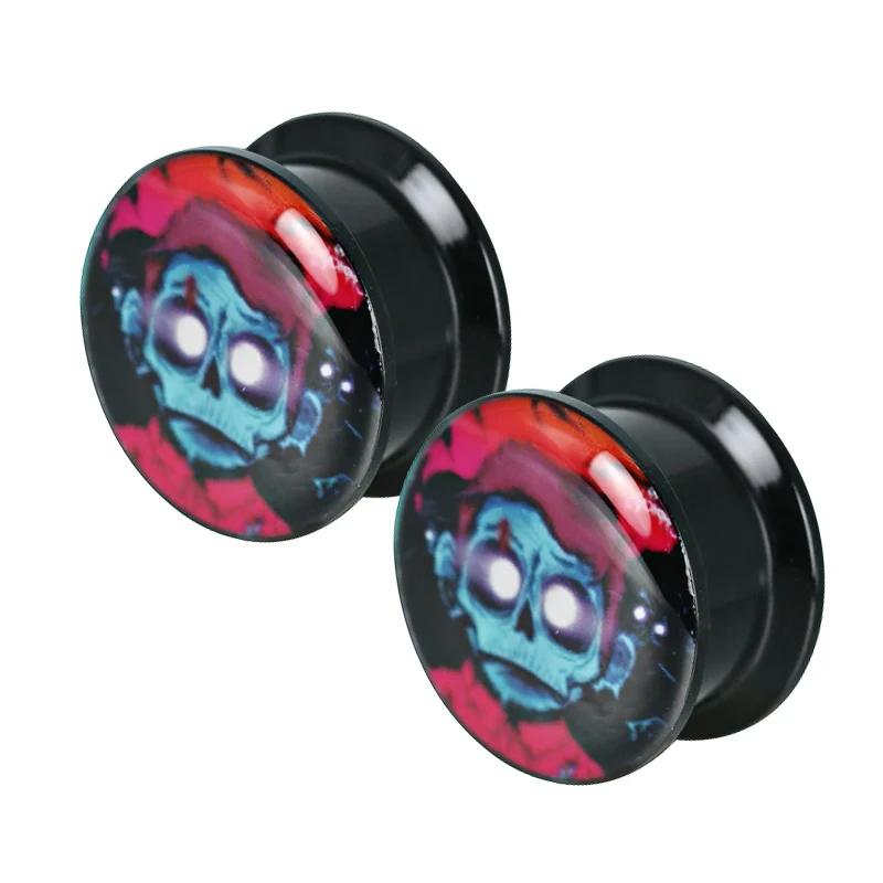 1 Pair Black Acrylic Plugs and Tunnels Ear Piercing Expander Stretchers Piercings Body Jewelry 4-16mm | Украшения и аксессуары