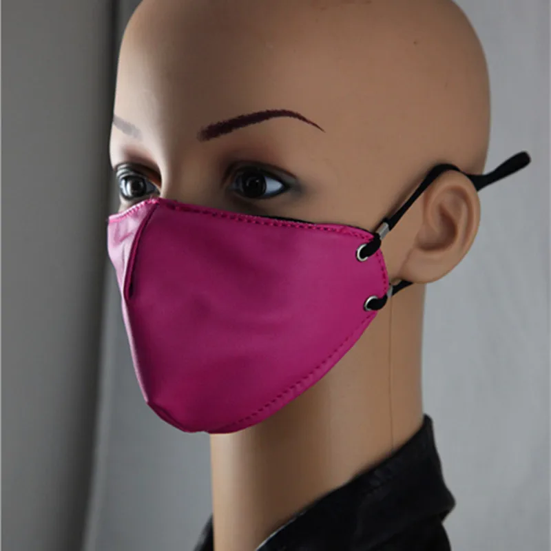 Новинка 2018 Висячие уши панк мотоциклетная искусственная кожа маска Муфель