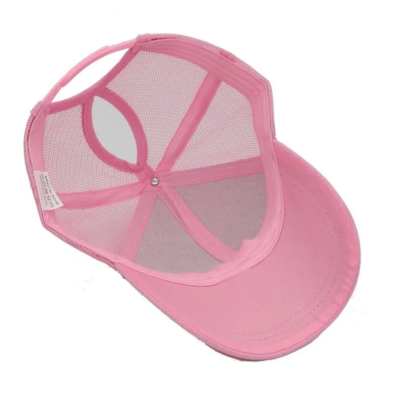 YOUBOME Mesh Baseball Cap Women Snapback Hats Caps For Girls Summer Rhinestone Ponytail Casquette Bone Female Dad Hat | Аксессуары для