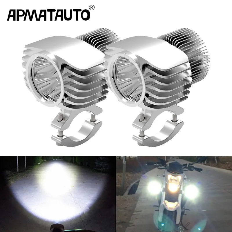 

2 шт., светодиодные лампы для мотоциклетных фар Suzuki /Honda/Yamaha/kawasaki/Benelli/BMW /PIAGGIO