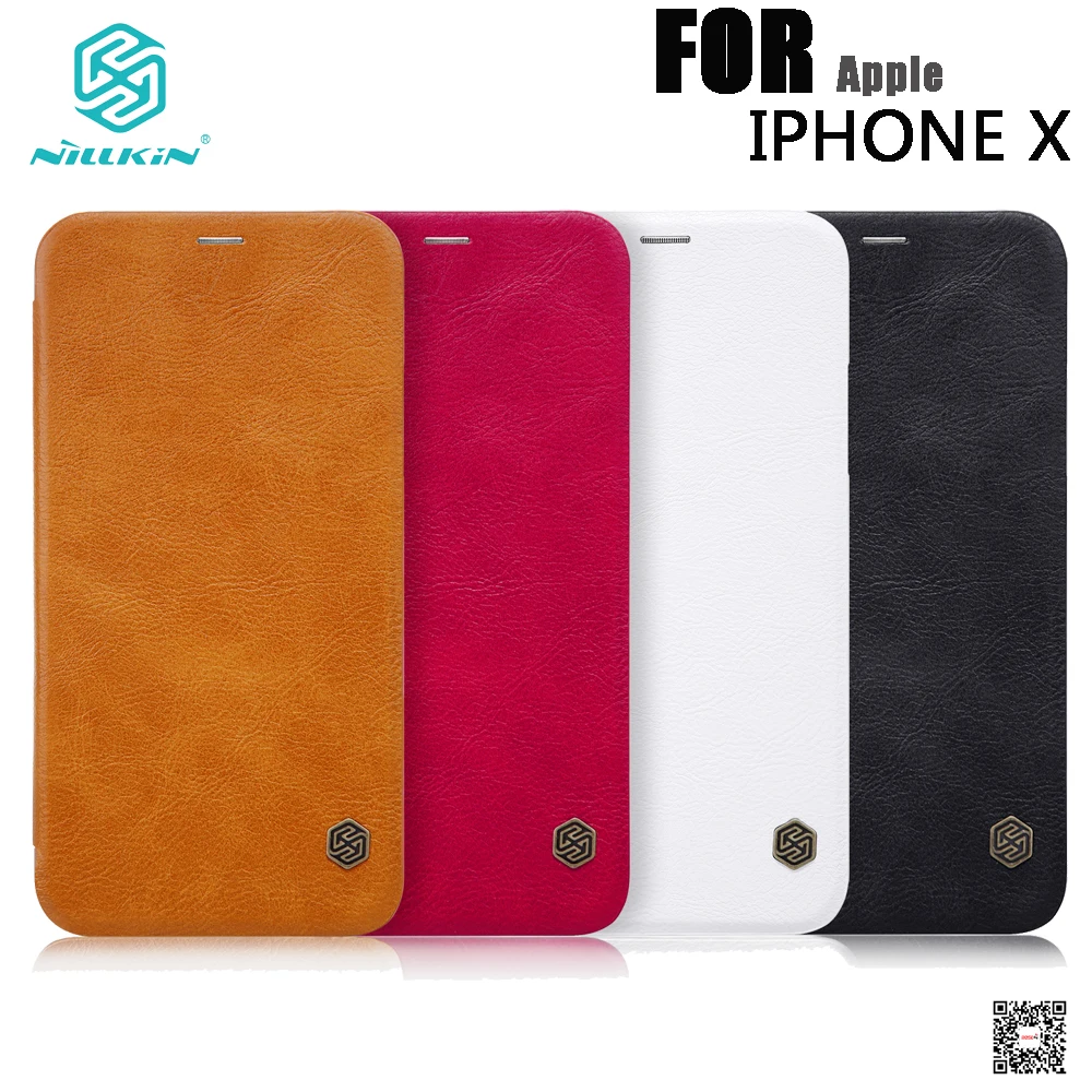 Чехол Nillkin для IPhone X XS Max XR Qin Book откидной кожаный чехол из натуральной кожи