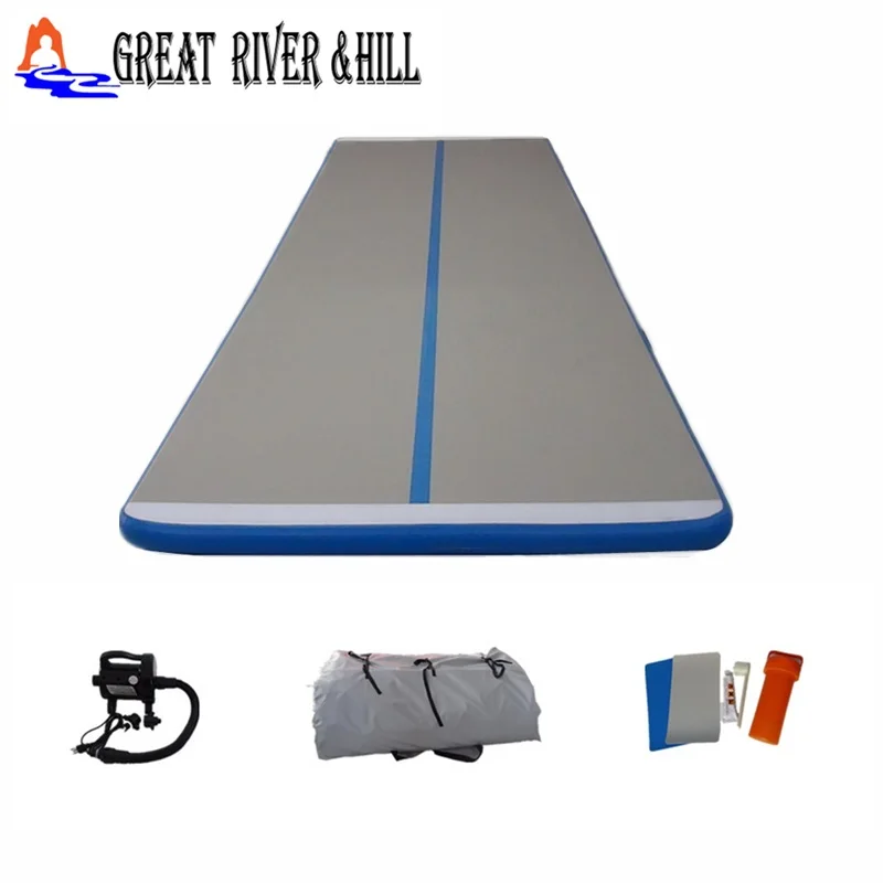 

Great river hill gym mat inflatable air track durable mat 5m x 1.5m x 10cm