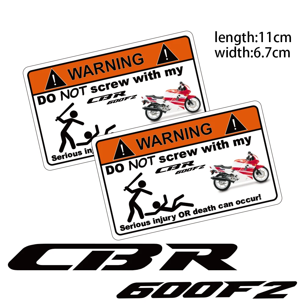 

KODASKIN Motorcycle Cheap Creative Warning Sticker Decal for Honda CBR600F2