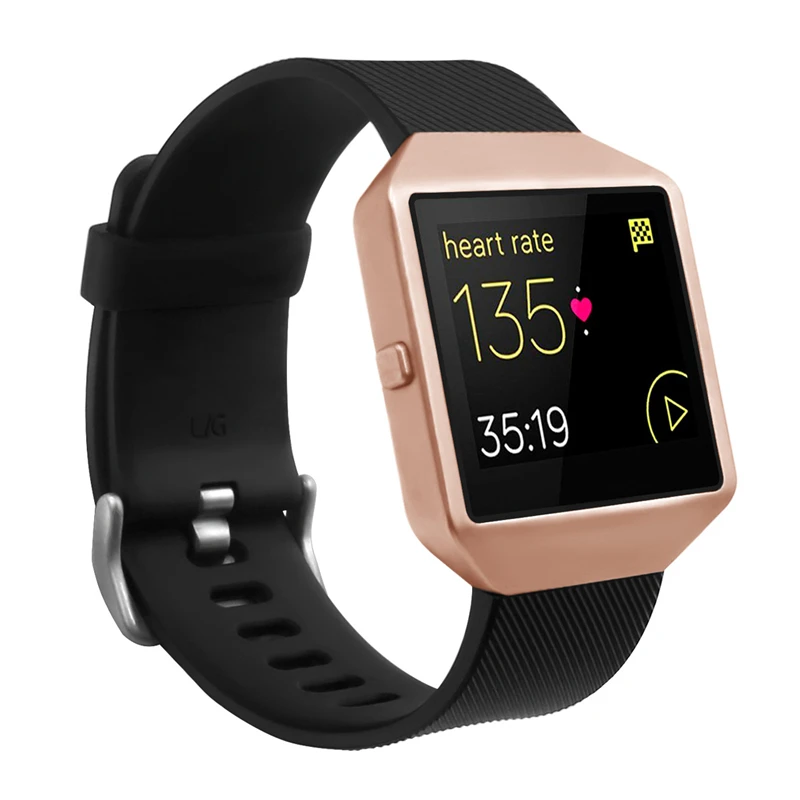 Bemorcabo для Fitbit Blaze Band, сменный Силиконовый браслет с новой рамкой из розового золота для Fitbit Blaze smart fitness Watch