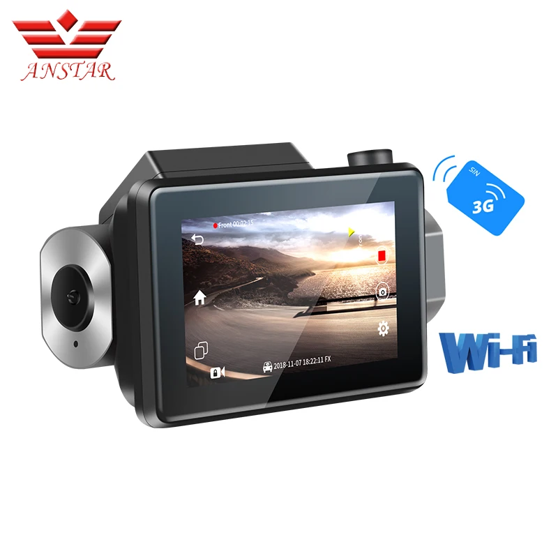 Смарт-видеорегистратор ANSTAR 3 дюйма 1080P HD с функцией записи видео Wi-Fi камерой
