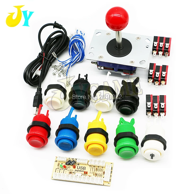Один плеер Happ аркадный джойстик DIY набор для Jamma Mame Zero Delay USB энкодер 4/8 Way Stick 28 мм