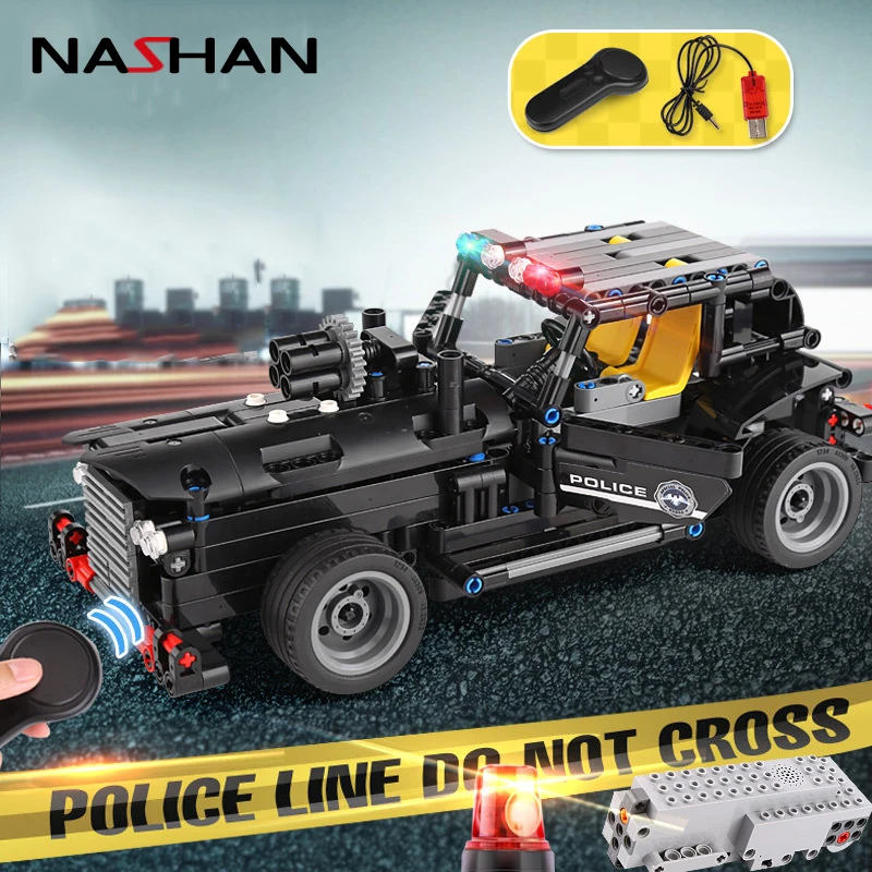 Nashan 468PCS DIY Rechargeable RC Car Bricks Technic Building Blocks Remote Control Boys Birthday Gift Toys For Children | Игрушки и