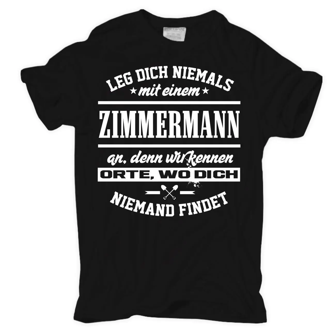 Футболка Leg dich nie mit einem ZIMMERMANN an Baustelle Handwerk Spruch Geschenk 2019 модная футболка Бесплатная