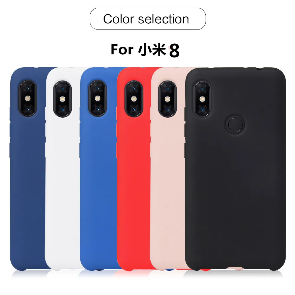 Жидкий силиконовый чехол для Xiaomi A1 A2 Mi 8 SE телефона мягкий ТПУ Mi8 модный однотонный