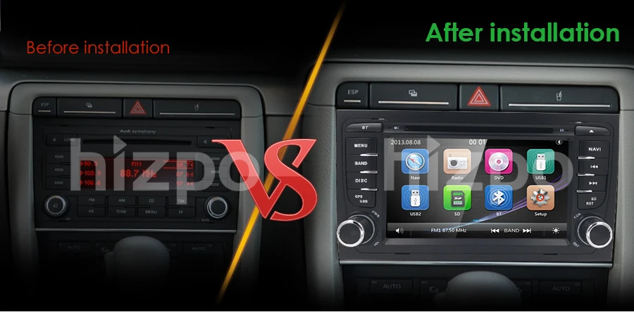 2 Din автомобильный DVD мультимедийный плеер для AUDI A4 S4 RS4 2002 2008 GPS навигация Радио