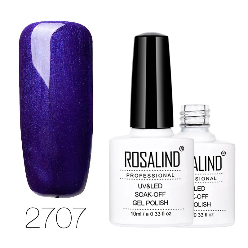 2707 ROSALIND гель 1S 10 мл цветная серия лак для ногтей Полупостоянный лак для ногтей для УФ-и светодиодной лампы впитывающий гель лак для ногтей - Цвет: 2707