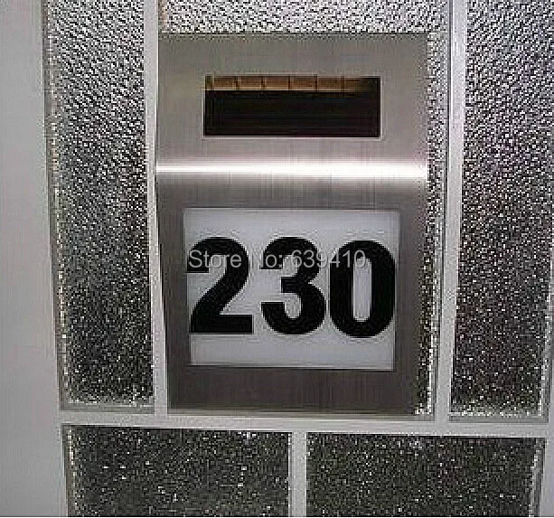 Solar led house number light solar address sign free shipping | Лампы и освещение