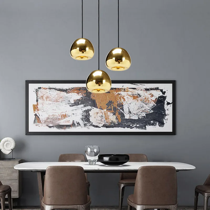 IKVVT E27 Modern Lamp Shade Glass Pendant Light Loft Lighting Dining Room Restaurant Hanging Living Fixtures | Лампы и освещение