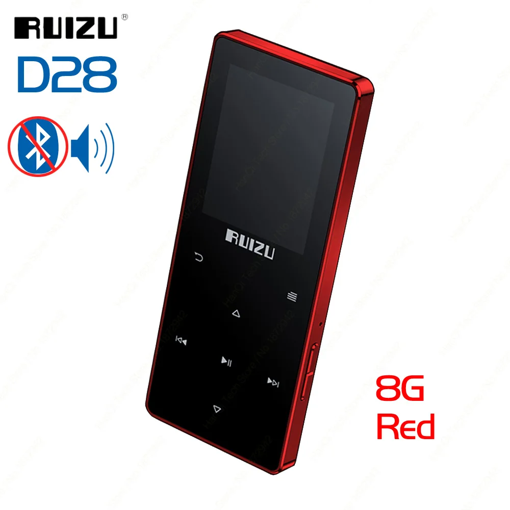 Red NO Blueooth Ruidu D28 Bluetooth MP3 плеер 8G музыкальный плеер Портативный Walkman со встроенным динамиком поддержка fm-рекордер электронная книга часы Шагомер - Цвет: Red NO Blueooth