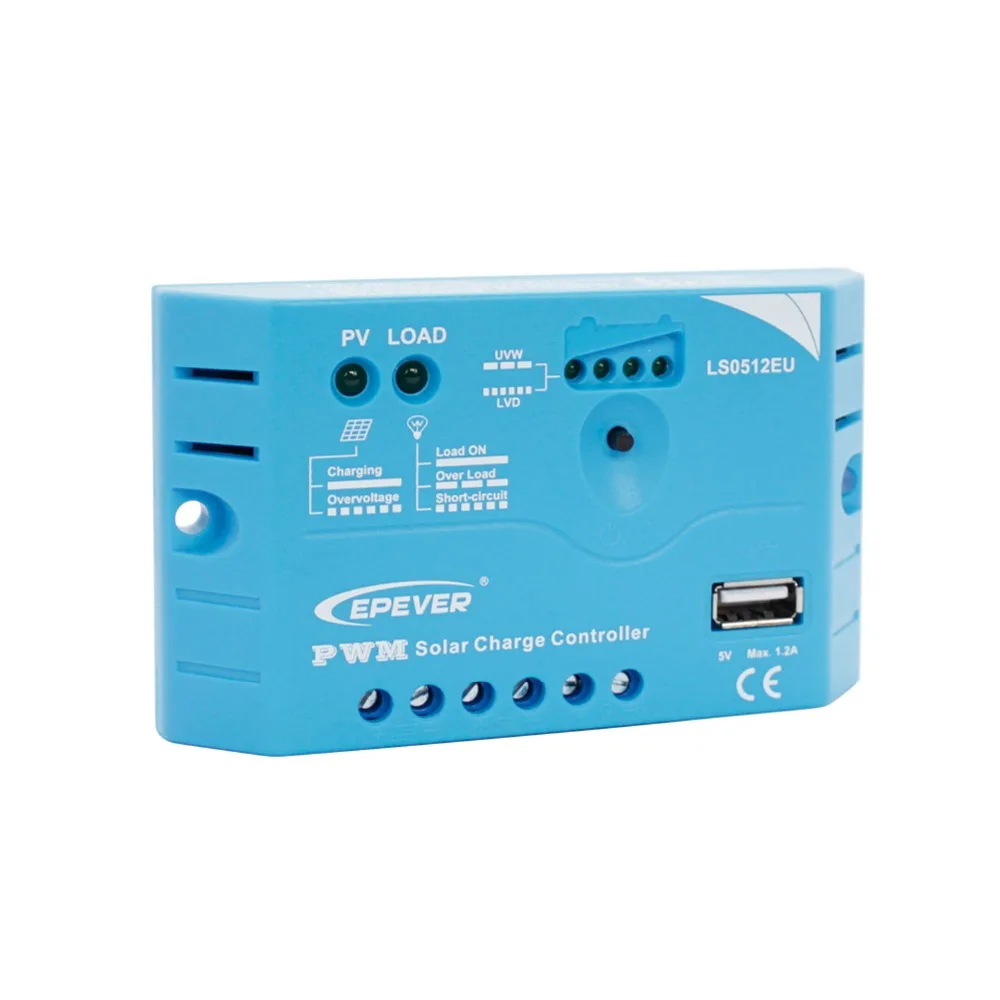 EPsolar PWM контроллер LS0512EU 5A 12V EPEVER Landstar Солнечный заряда встроенный 5V 1.2A USB