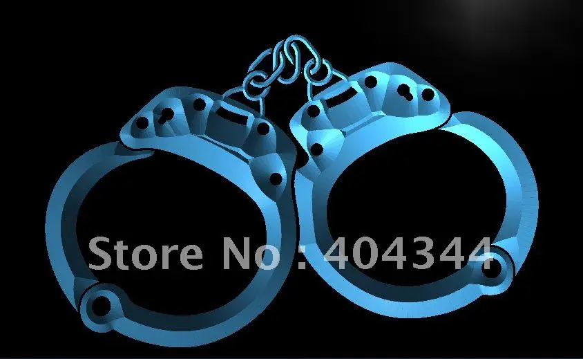 

LK089- Handcuff Metal Police Officer LED Neon Light Sign home decor crafts