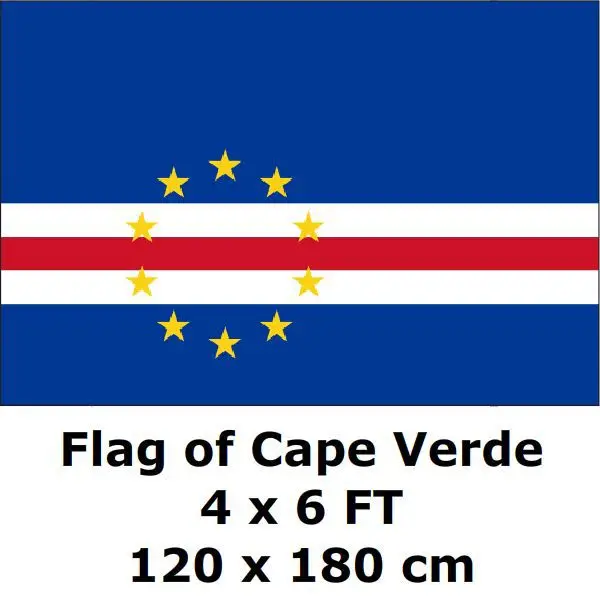 

Cape Verde Flag 120 x 180 cm 100D Polyester Large Big Flags And Banners National Flag Country Banner