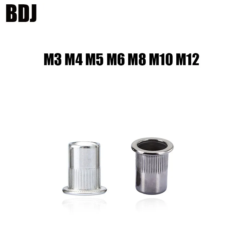 M3 M4 M5 M6 M8 M10 M12 304 нержавеющая сталь Rivnut плоская головка Метрическая резьба
