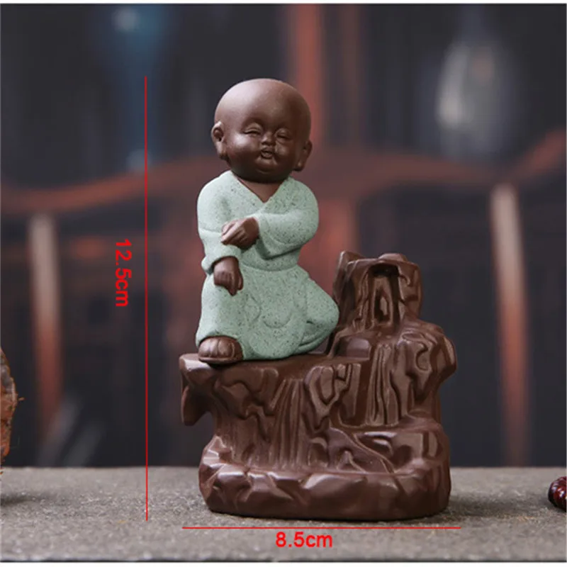 Керамическая Будда благовония горелки Маленький фарфоровая статуэтка Quemador Incienso