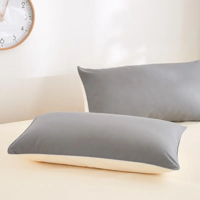 Домашний текстиль молочно-белый серый сплошной Цвет постельного белья 3/4 шт.