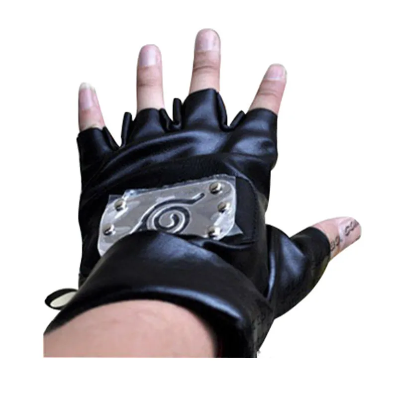 Rolecos аниме Наруто Какаши перчатки для косплея черный аксессуар половина пальца