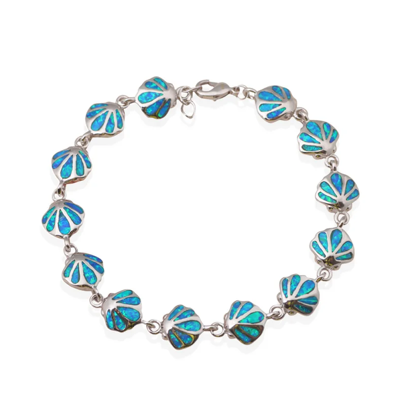 Лучшие продажи оптом и в розницу Синий огненный опал Серебро модные ювелирные