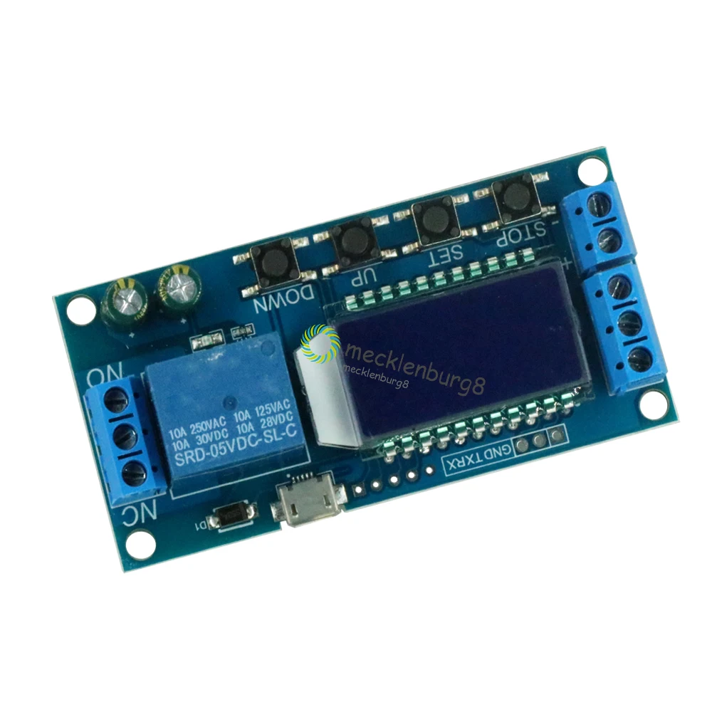 

Реле времени задержки с Micro USB 6-30 в, модуль переключения и синхронизации, Циклы управления, таймер, ЖК-дисплей, интеллектуальное управление временем