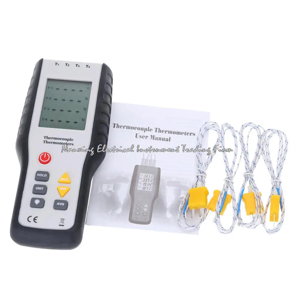 Быстро arrivalHT 9815 цифровой TemperatureMeter Портативный 4 канальный термометр K Тип