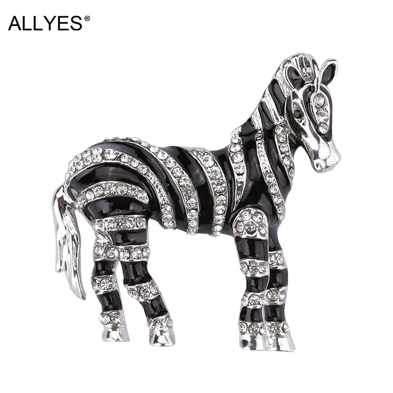 Женская Винтажная брошь с эмалью ALLYES черная в форме шляпы большим