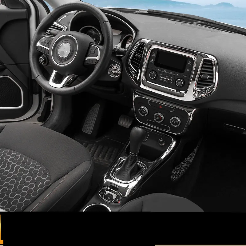 Регулируемые пуговицы для сиденья ABS Jeep Compass 2017 2018 AAA252B|Наклейки салона авто| |