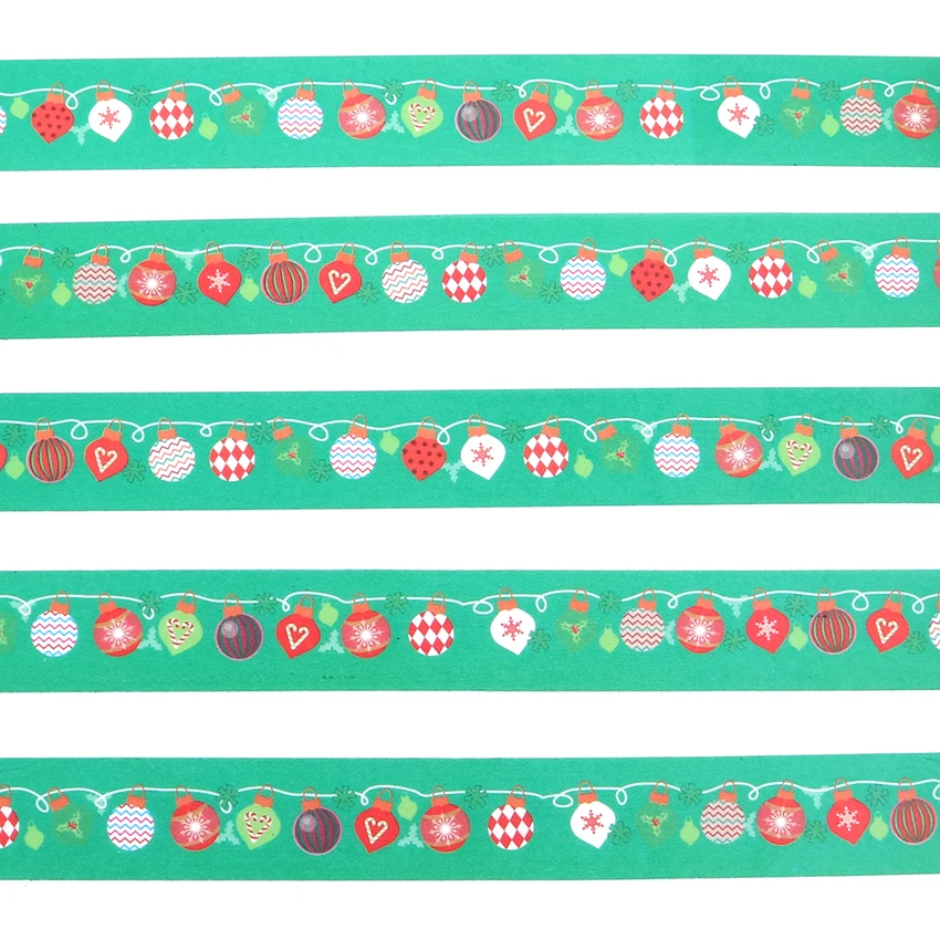 10 м * 15 мм Новый дизайн с рождественским узором клейкая лента Washi DIY Скрапбукинг