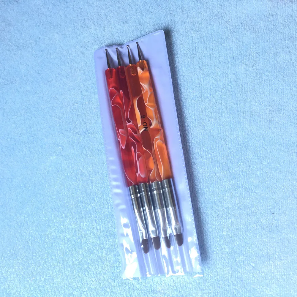 Профессиональная точечная Ручка #6/#8 4 шт./компл. 2 способа инструменты для дизайна