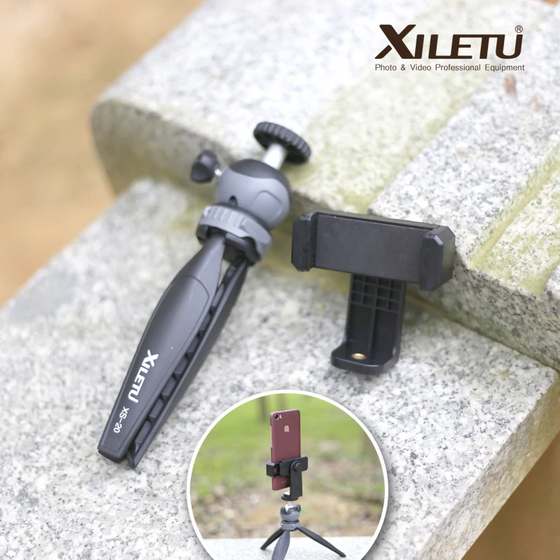 

XILETU XS-20 Mini Desktop Compact Tripod Tabletop Tripod with Detachable Ball head for Camera Mirrorless Camera Smart phone