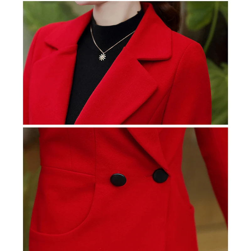 

Autumn Outerwear female winter new woolen jacket female Korean Slim short paragraph large size thickening woolen coat ODFVEBX
