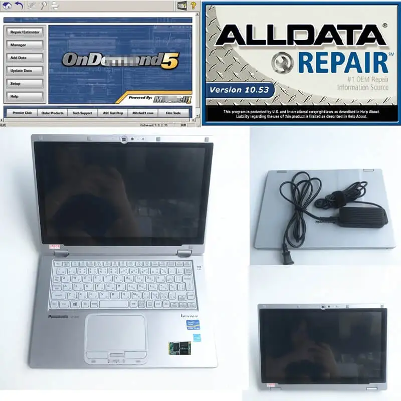 

newest Alldata Software All data + mit*chell auto repair software install in 1TB ssd Laptop CF-AX2 4G for car trunk diagnostic