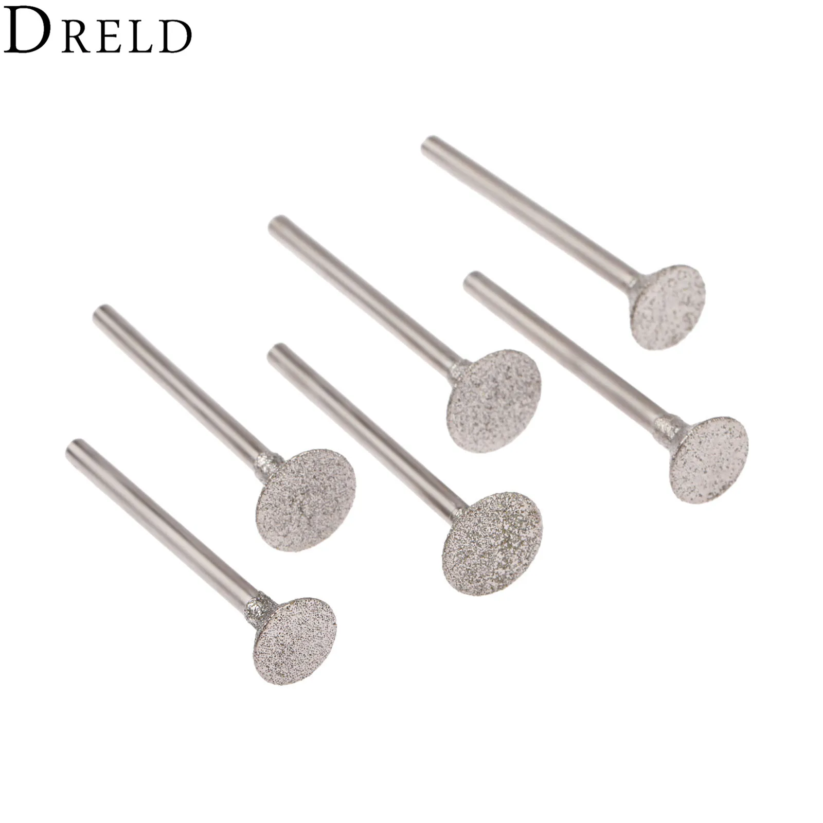 DRELD 6 шт. Аксессуары Dremel сверла алмазная шлифовальная головка сверла 3 мм хвостовик Нефритовый камень резьба полировка Гравировка инструмент