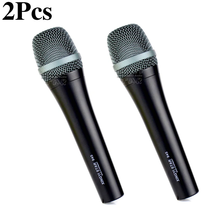 

2Pcs e 945 Professional Handheld Supercardioid Vocal Dynamic Microphone Karaoke System For e945 DJ Mixer Singing Moving coil Mic