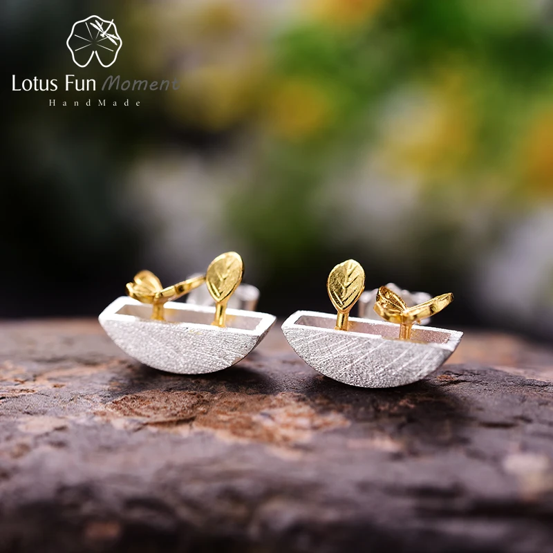 Lotus Fun Moment реального 925 пробы серебро Природный Стиль Творческий Модные украшения