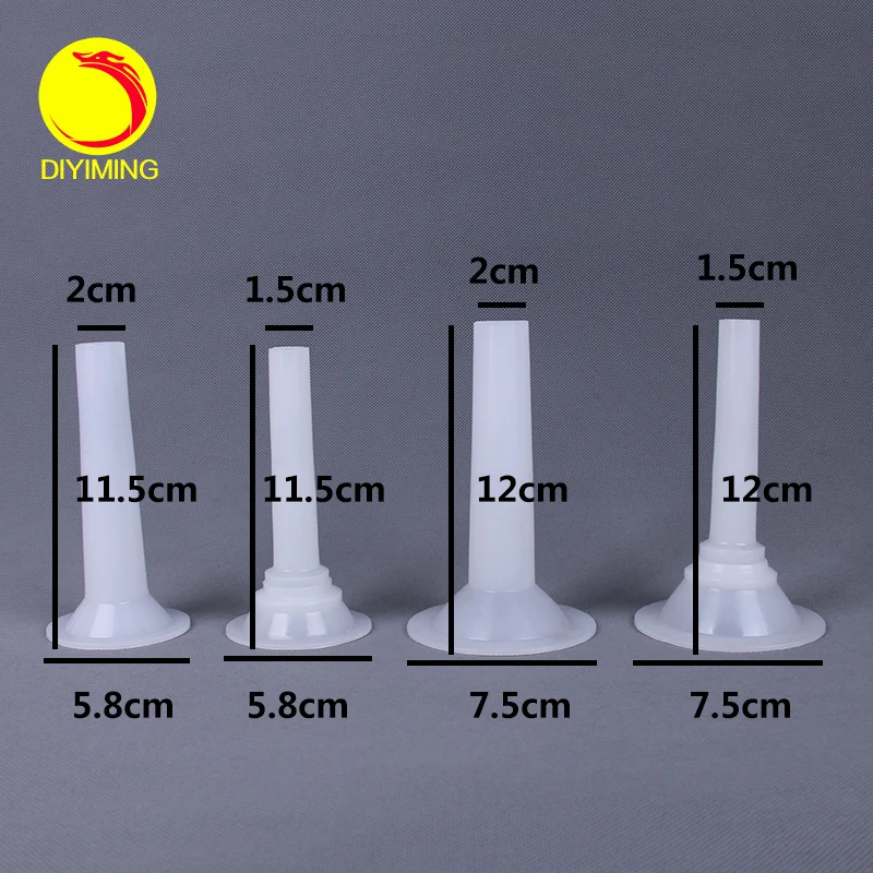 Полностью 4 шт. Воронка для мяса дома колбасная обшивка 5 #2 10 пластиковая трубка