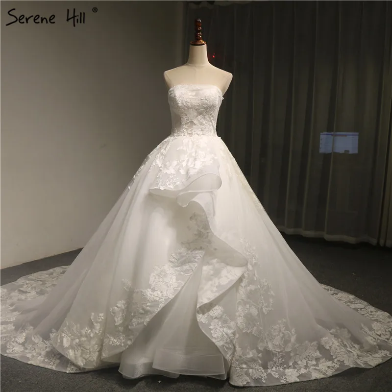 Высококачественное пикантное свадебное платье без бретелек на шнуровке новинка